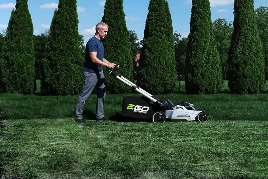 electric walk behind mower